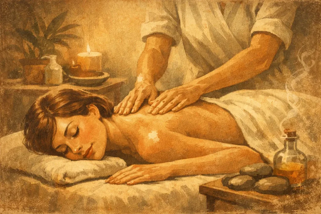 Massagem terapêutica para aliviar o estresse