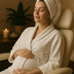 Massagem suave gestante