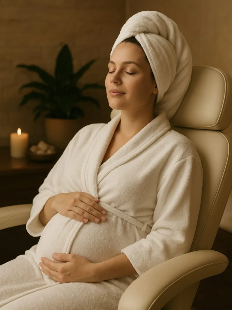 Massagem suave gestante