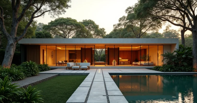 Fachada de spa de luxo no Morumbi integrada a jardim verde e arquitetura moderna